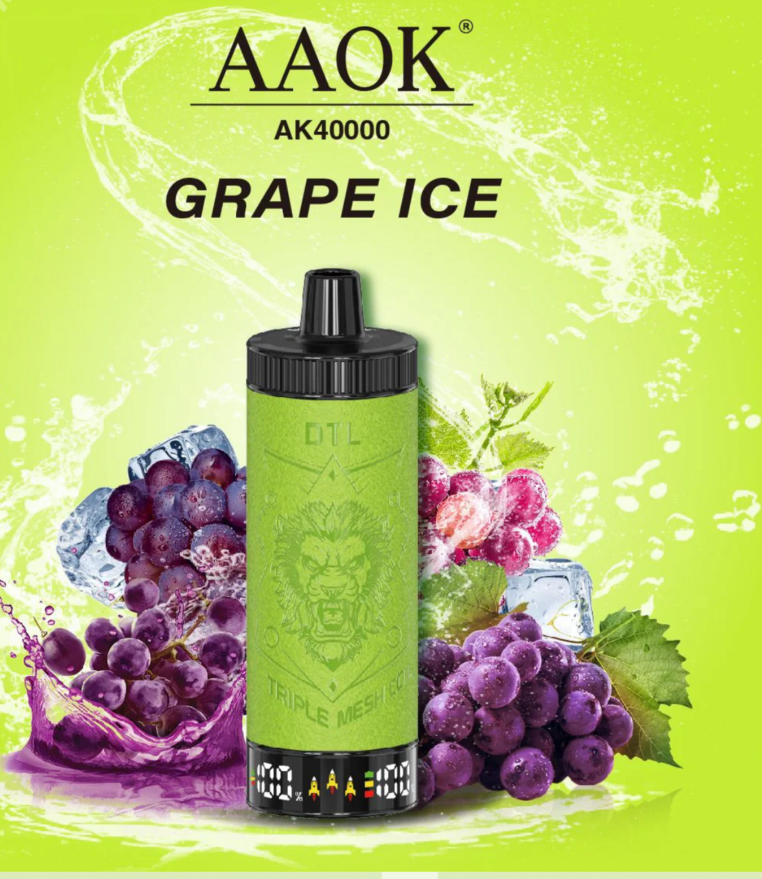 AAOK AK40000 PUFFS DISPOSABLE HOOKAH