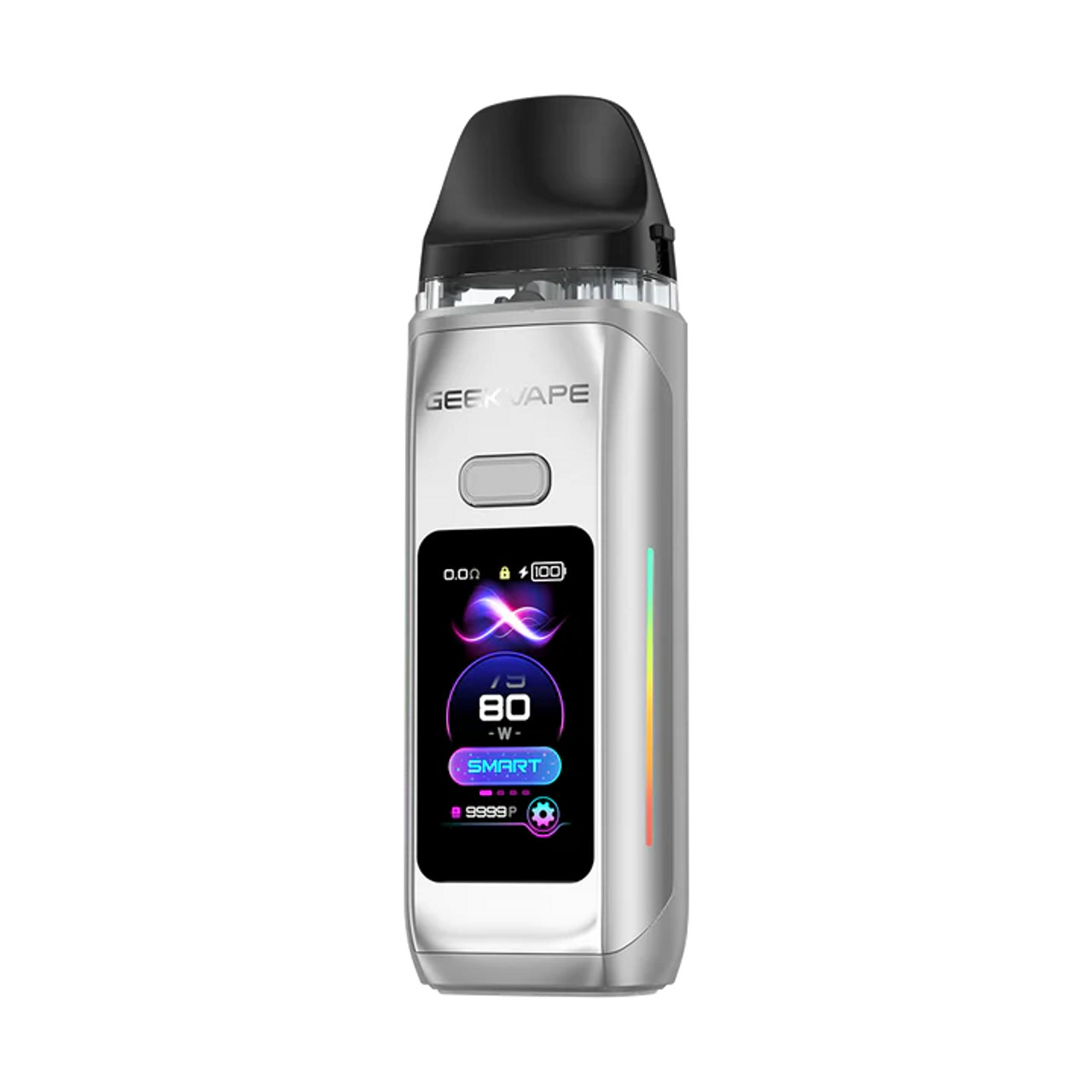 Shine bright with the Geekvape Digi Max 3000mAh kit in Moon Silver. Enjoy long-lasting battery life and innovative vaping features in a stunning, futuristic design.
