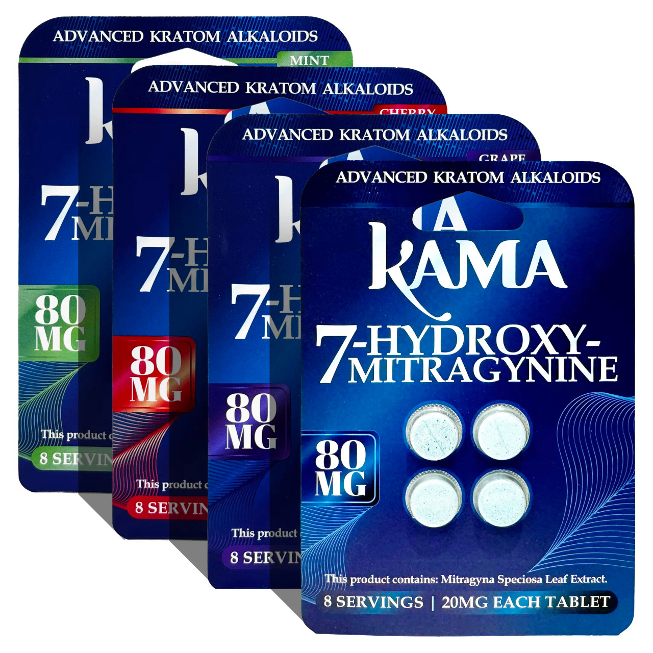 Kama 7-Hydroxy Mitragynine Chewable 80mg Tablets (4ct)