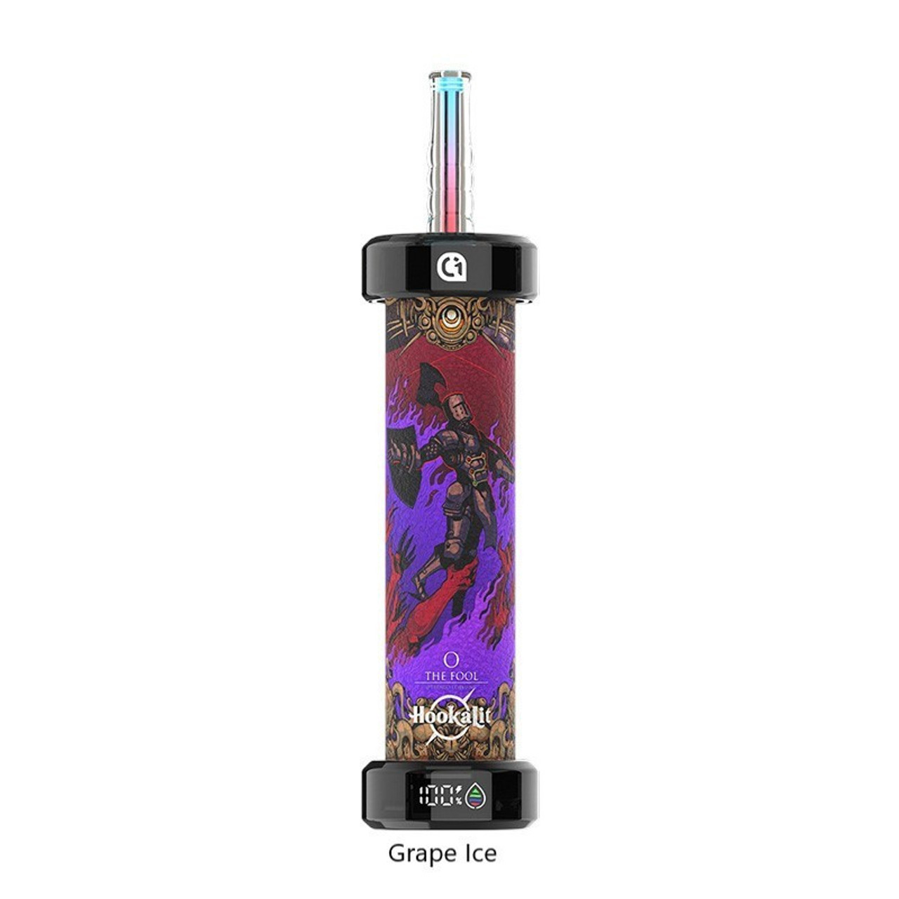 Indulge in the sweet and icy taste of Grape Ice from OliT Hookalit 40,000 Puffs Disposable Vape, featuring 0.35% nicotine and a sleek design that delivers up to 40,000 puffs of a refreshing and fruity flavor, with a cool and invigorating ice sensation that will leave you feeling refreshed!