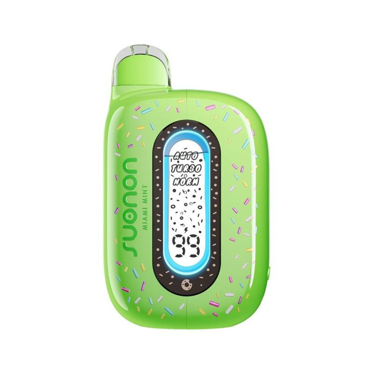 Suonon Donete 50K Miami Mint delivers 50,000 puffs of refreshing minty flavor with a smooth 5% nicotine hit for all-day vaping satisfaction.