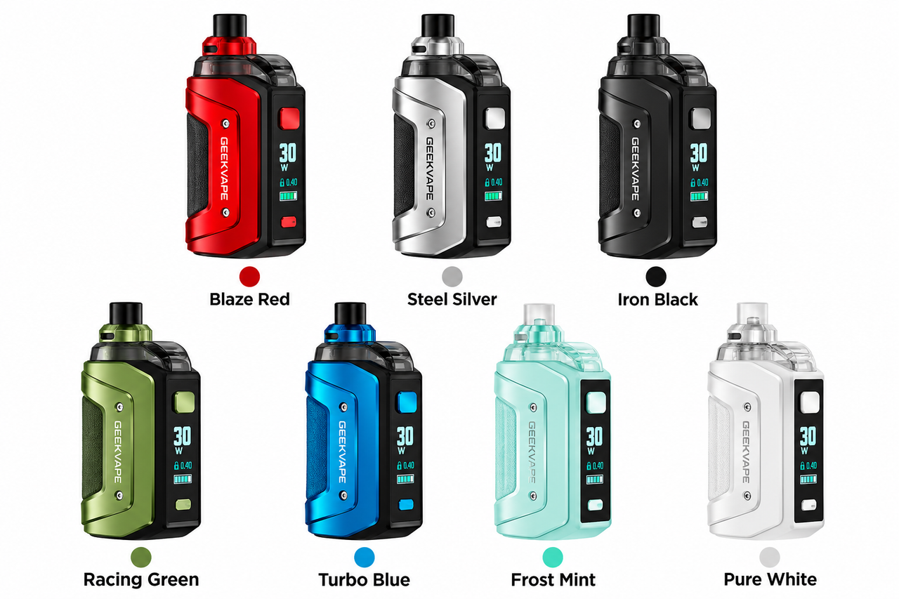Overview of the Geekvape Aegis Hero 5 Kit, highlighting device features, durability, battery details, and pod compatibility