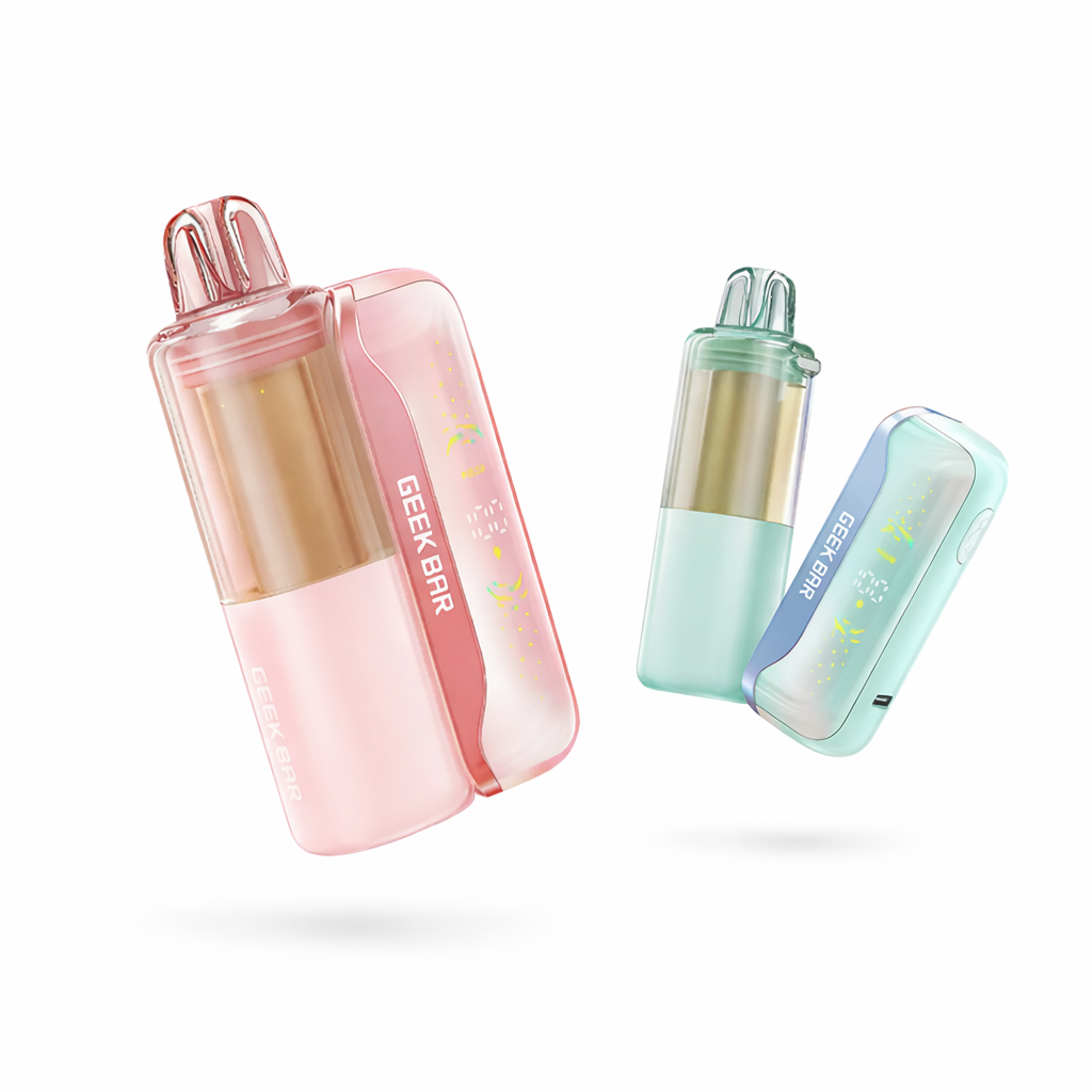 Shop the Geek Bar Mate 60000 Puffs Disposable Kit with 5% nicotine and 16ML e-liquid capacity. Experience ultra-long-lasting performance, smooth vapor, and rich flavors in a sleek, rechargeable design built for convenience and extended use.