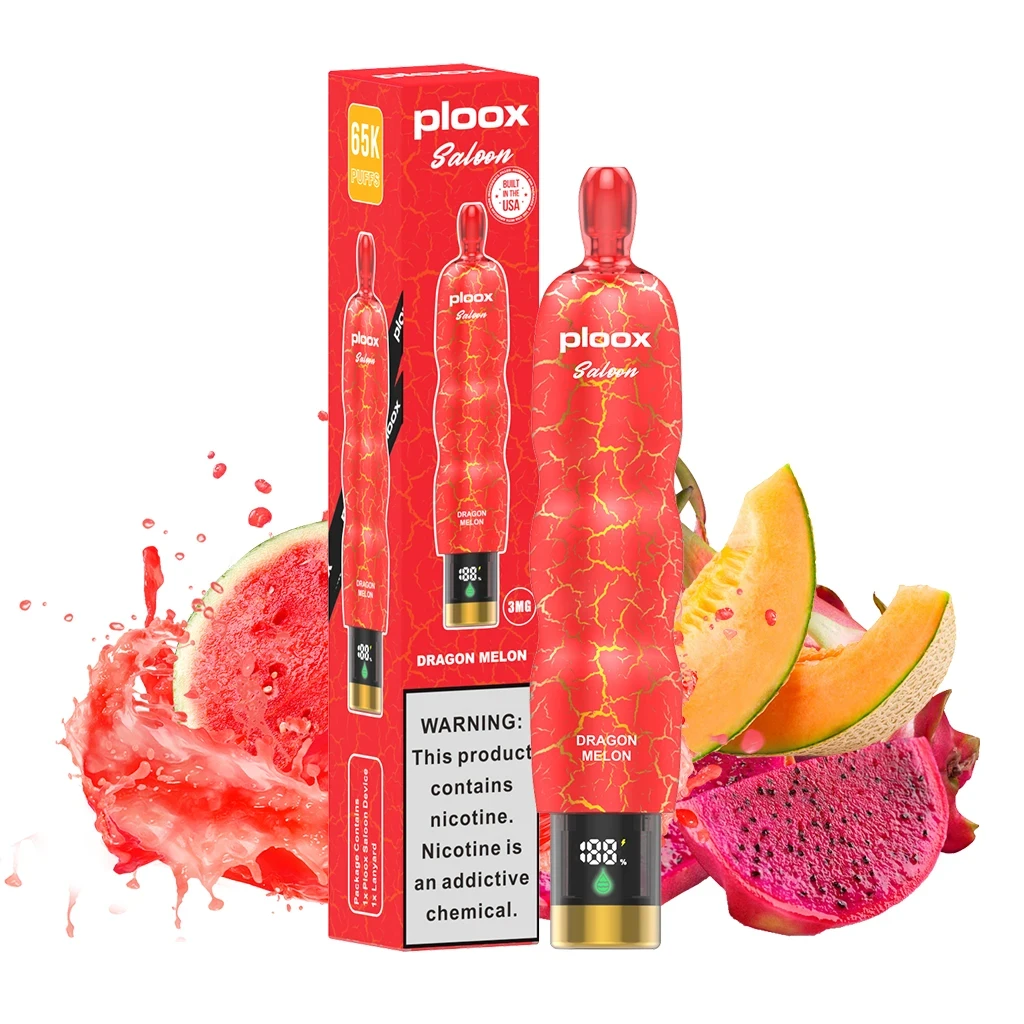 PLOOX SALOON HOOKAH 65000 PUFFS 0.3% NIC 30ML DISPOSABLE