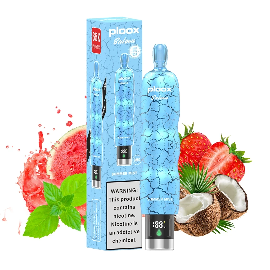 PLOOX SALOON HOOKAH 65000 PUFFS 0.3% NIC 30ML DISPOSABLE
