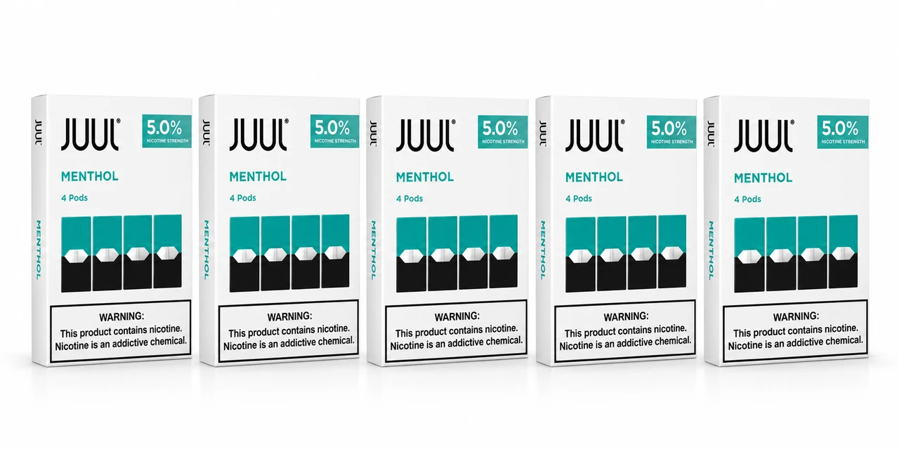 JUUL 5% Salt Nicotine 0.7ml Pre-Filled Cartridges 4ct/Pack Menthol