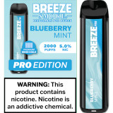 Breeze Pro 2000 Puffs Blueberry MInt Vape