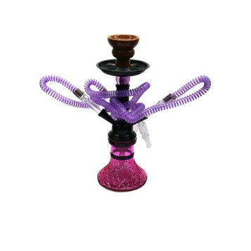 13" LUXOR BRAND HOOKAH 2 HOSE MELON BOWL WITH ETCHED DIAMONDS ON VASE 13" LUXOR BRAND HOOKAH 2 HOSE MELON BOWL WITH ETCHED DIAMONDS ON VASE
