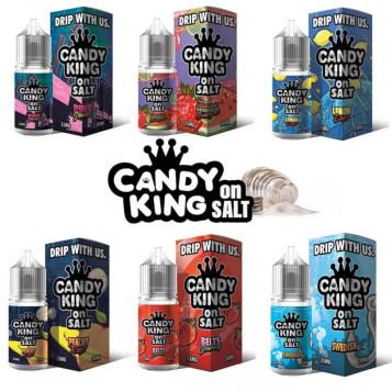 Candy King Salt 30ML E-Liquid delivers rich, candy-inspired flavors with smooth nicotine salt satisfaction. Perfect for pod systems, it offers a balanced throat hit and consistent flavor for an enjoyable all-day vaping experience.