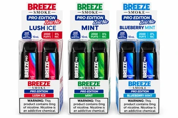 Breeze Pro 0% Nicotine Disposable Vapes 6,000 Puffs