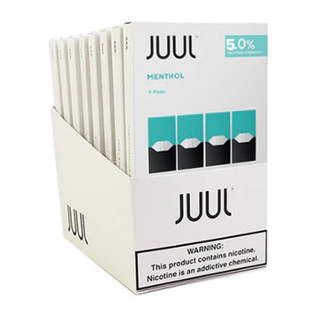 JUUL 5% Salt Nicotine 0.7ml Pre-Filled Cartridges 4ct/Pack Menthol JUUL 5% Salt Nicotine 0.7ml Pre-Filled Cartridges 4ct/Pack Menthol