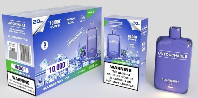 Untouchable Blue Razz Ice Disposibles Vape 10,000 Puffs