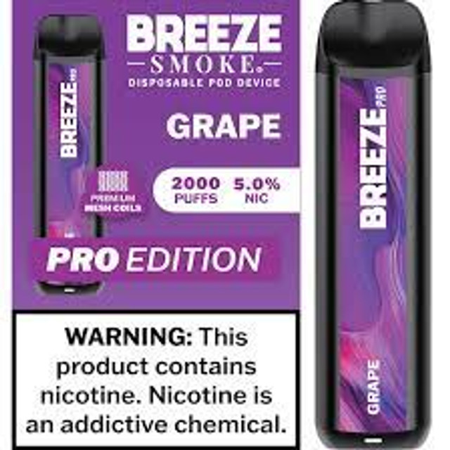 Breeze Pro 2000 Puffs Grape Vape
