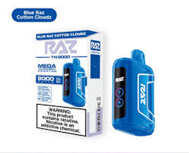 Blue Raz Cotton Cloudz RAZ TN9000 Puffs Vape