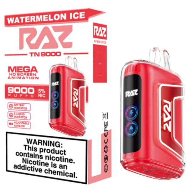Watermelon Ice RAZ TN9000 Puffs Vape