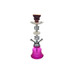 13" LUXOR BRAND HOOKAH 2 HOSE WITH DOUBLE CLEAR SQUARE AND SINGLE CERAMIC EGG