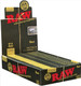 RAW Black Classic Papers 1 1/4" Size - Full Box of 24ct