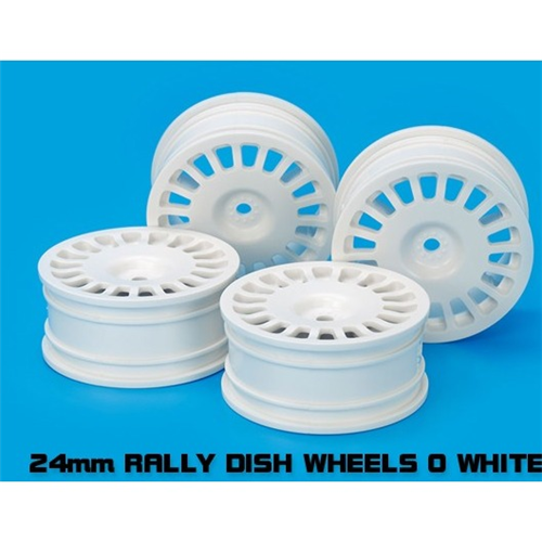 24mm RALLY DISH WHEELS 0 WHITE - Speedi Models