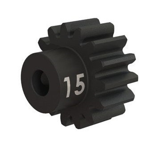TRAXXAS 3945X - GEAR, 15-T PINION (32-P), HEAVY DUTY (MACHINED, HARDENED STEEL)/ SET SCREW