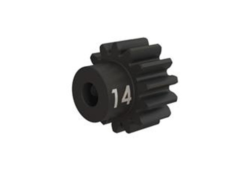 TRAXXAS 3944X - GEAR, 14-T PINION (32-P), HEAVY DUTY (MACHINED, HARDENED STEEL)/ SET SCREW