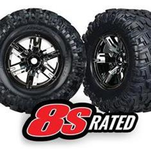 TRAXXAS 7772A - TIRES & WHEELS, ASSEMBLED, GLUED
