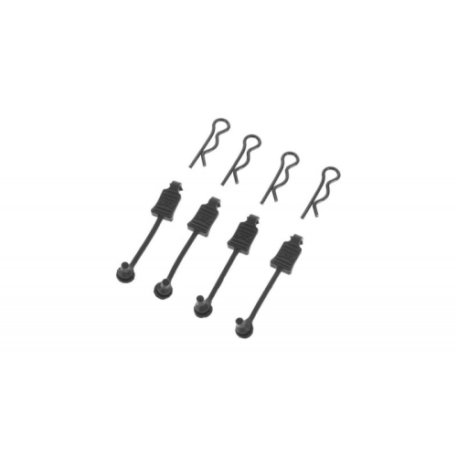 AR390178 Body Clip Retainer 1/8 Scale Black (4) Kraton, Outcast, Notorious, Talion, Senton, Typhon by Arrma