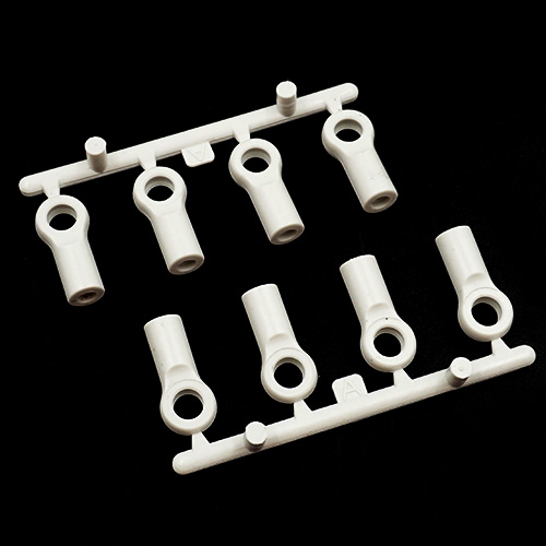 (#YA-0553WT) Plastic Ball End 4.8x13mm 8pcs White