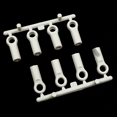 (#YA-0564WT) Plastic Ball End 4.8x15mm 8pcs White