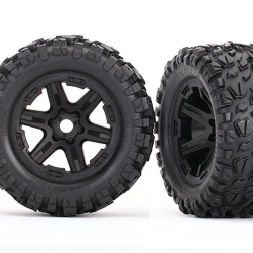 TRAXXAS 8672 - TIRES & WHEELS, ASSEMBLED, GLUED (BLACK WHEELS, TALON EXT TIRES, FOAM INSERTS) (2) (17MM SPLINED) (TSM RATED) TRAXXAS 8672 - TIRES & WHEELS, ASSEMBLED, GLUED (BLACK WHEELS, TALON EXT TIRES, FOAM INSERTS) (2) (17MM SPLINED) (TSM RATED)
