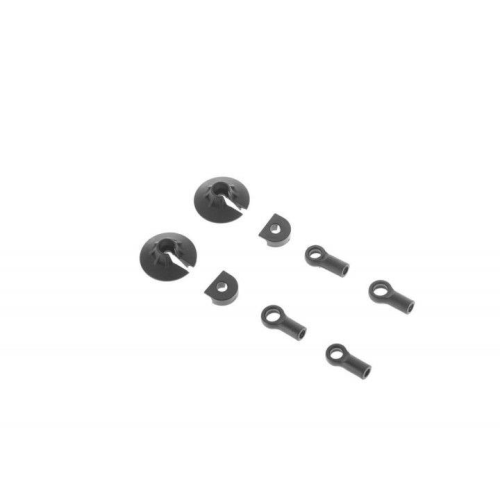AR330338 Shock Rod End Set Nero (2) Fits 6S Kraton, Outcast, Notorious, Talion, Senton, Typhon by Arrma