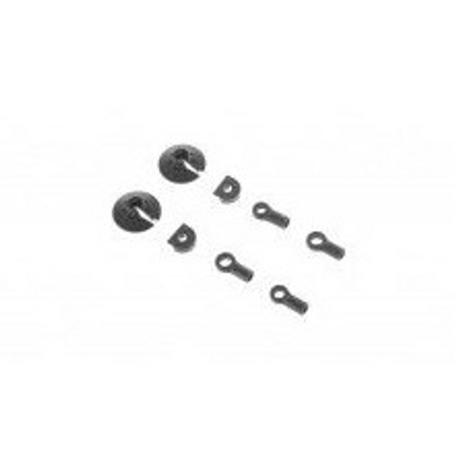 AR330338 Shock Rod End Set Nero (2) Fits 6S Kraton, Outcast, Notorious, Talion, Senton, Typhon by Arrma