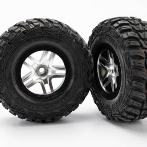 TRAXXAS 5882R - TIRES & WHEELS, ASSEMBLED, GLUED (S1 ULTRA-SOFT OFF-ROAD