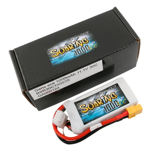 ens Ace 1000mAh 3S 11.1v 30C 72x35x17mm 89g XT 60 Plug XH Balance Soaring Series