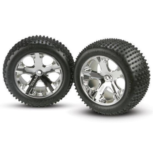 TRAXXAS 3770 - TIRES & WHEELS, ASSEMBLED, GLUED (2.8") (ALL-STAR CHROM
