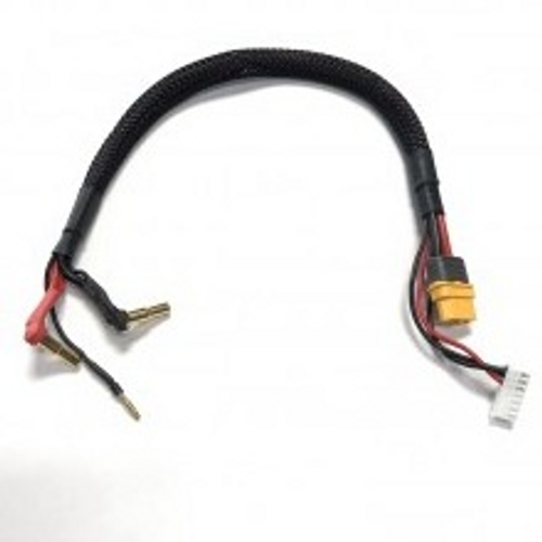 4-5mm Stepped Bullet - XT60 Charge Lead 300mm long, 2S Balance with 7pin XH Plug. Braided Wrap & Glued Heat Shrink. by RCPRO