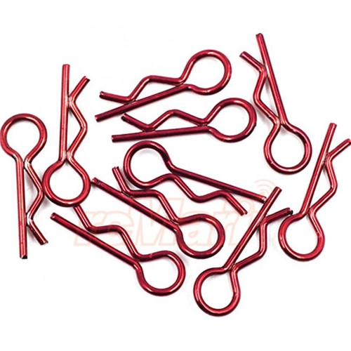 Yeah Racing RC Body Clip For 1/8 1/10 1/12 10pcs Laser Red