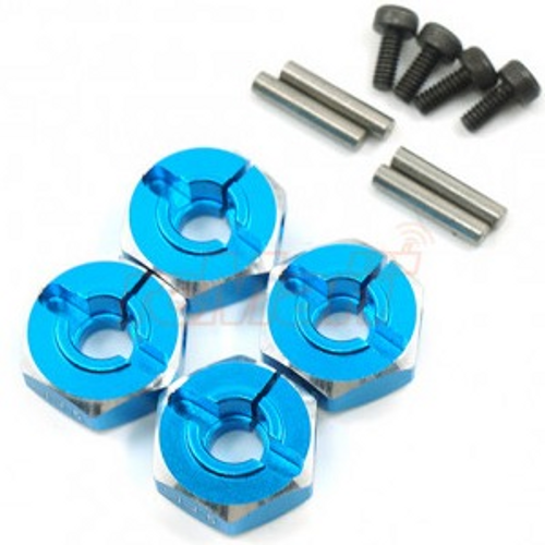 Yeah Racing Aluminum Hex Adaptor Set 12x5mm For 1/10 RC Touring Drift Crawler Blue