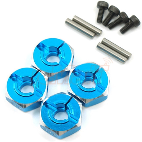 Yeah Racing Aluminum Hex Adaptor Set 12x5mm For 1/10 RC Touring Drift Crawler Blue