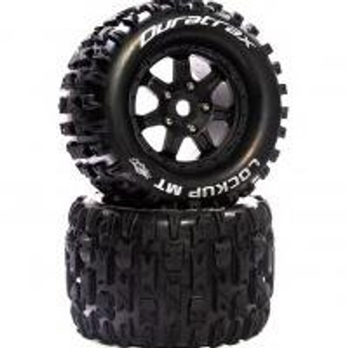 Lockup MT Belt 3.8 Mntd F/R 0 Offst Blk 17mm (2) by Duratrax