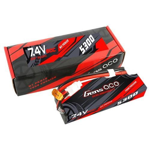 NEW Gens Ace 5300mAh 2S 7.4v 60C Hard Case with XT60 PLUG