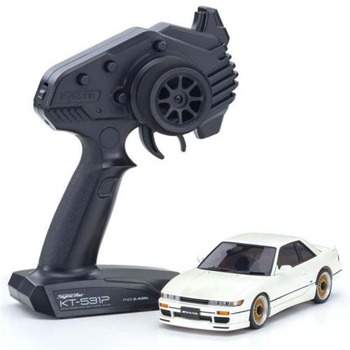 KYO 32622PW-B Kyosho EP RS MINI-Z AWD NISSAN SILVIA K’s (S13) with Aero kit Pearl White