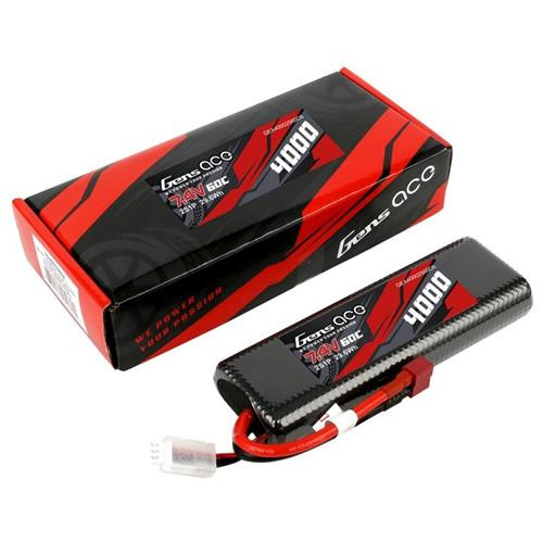 NEW Gens Ace 4000mAh 2S 7.4v 60C Tamiya Stick Style with XT60 Plug & XH Balance
