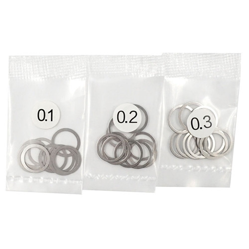 8X10MM STAINLESS STEEL SPACER SET 0.1 0.2 0.3MM