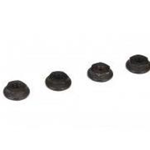 4mm Low Profile Serrated Nuts (4)