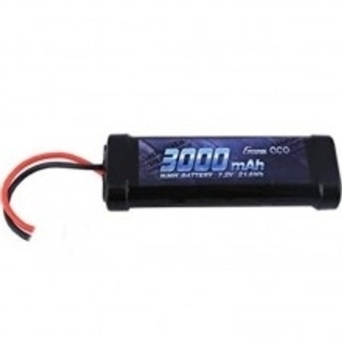 Gens Ace 7.2V NiMh 3000mAh Stick pack With Quality 14Awg Silicone Wire & XT60 Plug