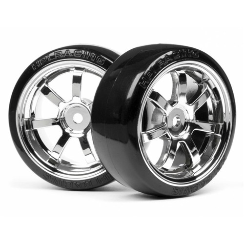 HP 4739 HPI Racing T-DRIFT TIRE 26mm RAYS 57S-PRO WHEEL CHROME