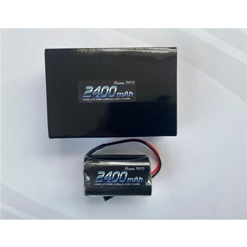 Gens Ace 4.8V 2400mah NiMh SQUARE RX Pack w/JR Plug, 120mm Long Lead 122g. Gens Ace 4.8V 2400mah NiMh SQUARE RX Pack w/JR Plug, 120mm Long Lead 122g.