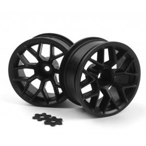 1/10 W: RTR 6mmOS Black (2) HP 160400 HPI Racing RTR WHEEL 26MM BLACK 6MM OFFSET (Pr)