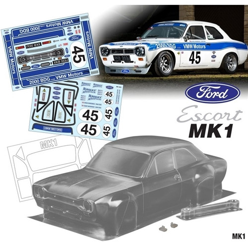 1/10 Ford Escort MK1 190mm VMW Decal Sheet