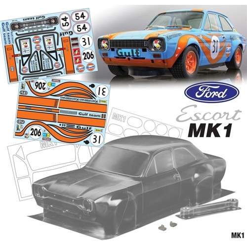 1/10 Ford Escort MK1 190mm Gulf Decal Sheet by Team C